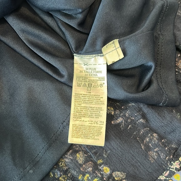 Old Navy Off the Shoulders Peasant Midi Dress Blue Floral Size 3X - Picture 10 of 16